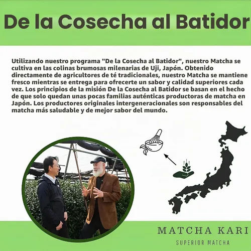 Vista 4 de Matcha Kari Set Mini Matcha - Batidor, Soporte y Matcha Ceremonial - Negro