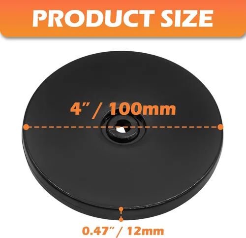 Vista 2 de Piutouyar Rodamientos de Tocadiscos de Plástico, Tocadiscos de 4 Pulgadas / 100mm de Acrílico Negro para Organizador de Especias de Cocina, Mesa