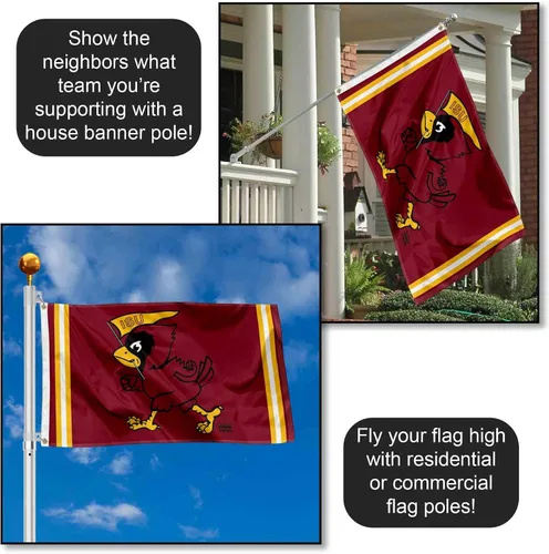 Vista 3 de Bandera retro retro de los Iowa State Cyclones de 3 x 5