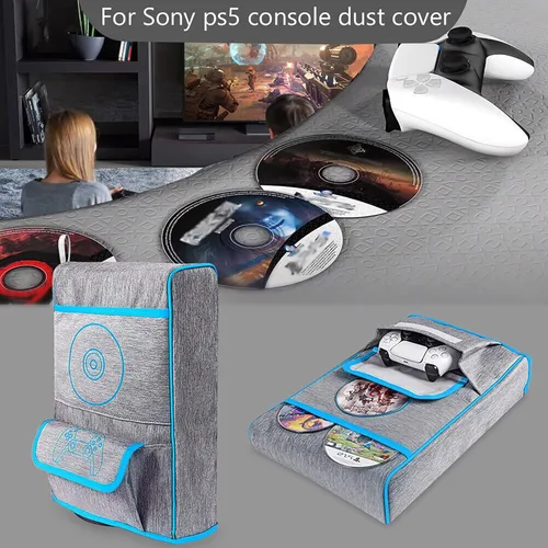 Vista 2 de ANLINKSHINE PS5 Controller Storage Pocket Protective, Nylon Dust Cover for Game Console, Skin Cover Anti Scratch Protector Sleeve Compatible with