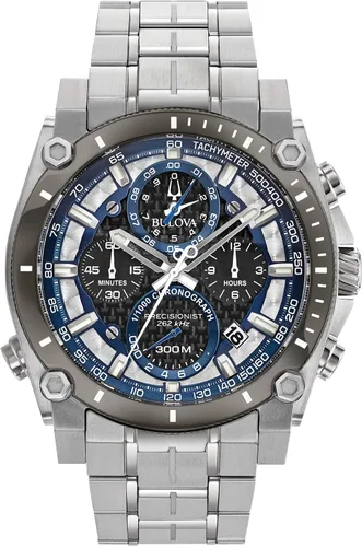 Vista 17 de Bulova Men's Icon High Precision Quartz Chronograph Watch, Curved Mineral Crystal