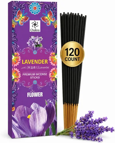 Vista 10 de Paquete de regalo de incienso de aromaterapia – 120 varillas naturales (6 cajas) – Relajante, alivio del estrés, meditación, refrescante