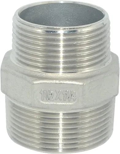 Vista 27 de 1/4" macho NPT a 1/8" hembra NPT hembra reductor/reductor buje de tubería, adaptador, buje hexagonal SS 304 de acero inoxidable
