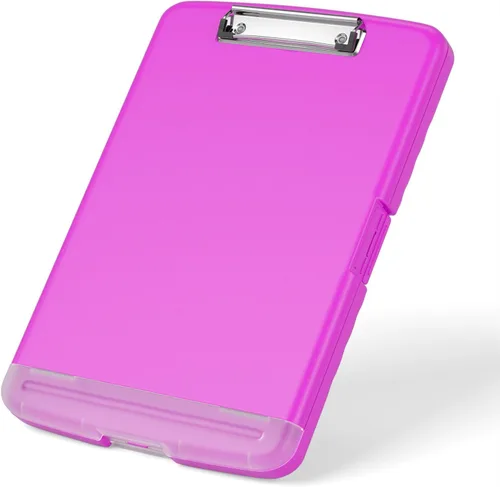 Vista 11 de Rimilak Portapapeles de plástico con almacenamiento, portafolio de enfermería de alta capacidad 8.5 x 11 con soporte para bolígrafo, tamaño 14.2 x