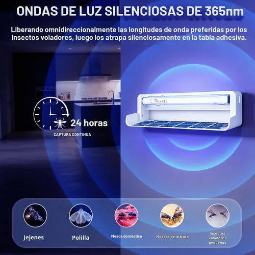 Vista 2 de Trampa de luz UV para moscas de frutas, para interiores, para restaurantes