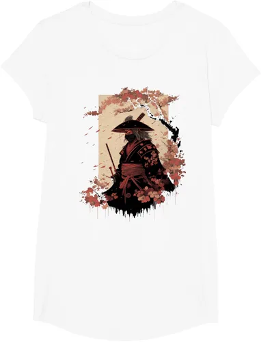 Vista 62 de Camiseta estética vintage samurái de arte japonés samurái retro cereza, Negro