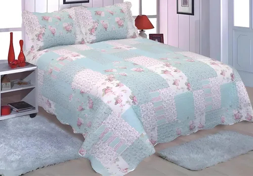 Vista 9 de Juego de cama de microfibra; prelavado, preencogido, cosido con hilos reales, acolchado a máquina; funda de edredón para cama doble Full/Queen/King