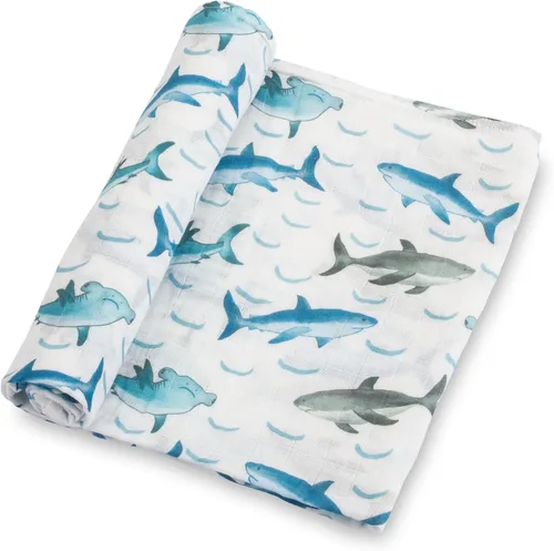Vista 21 de LollyBanks Manta de Envolver, Manta de Bebé 100% Algodón, Manta de Envolver de Muselina Suave 47 x 47 Pulgadas, Manta de Bebé Neutra para Niños