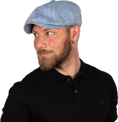 Vista 2 de Gorra de verano de algodón de 8 paneles para hombres y mujeres, sombrero clásico de panadero vintage