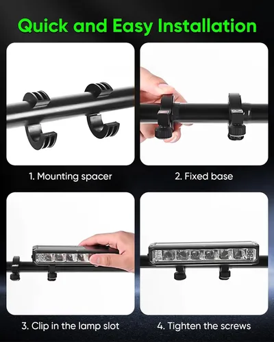 Vista 7 de Super Bright LED Bike Lights – USB-C Rechargeable, IPX5 Waterproof Bicycle Headlight, Daytime Running Light, Multi-Mode MTB & Off-Road Cycling