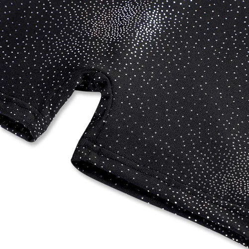 Vista 5 de Belovance Maillots de gimnasia para niñas con pantalones cortos, patrón brillante de mariposas y flores, sin mangas, biketards, rosa intenso negro