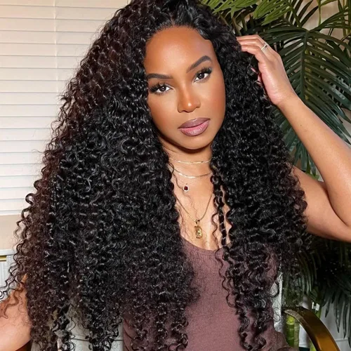 Vista 15 de Peluca de cabello humano rizado afro de 13 x 4 HD, pelucas de encaje frontal HD de 200 de densidad, sin pegamento, pelucas de cabello humano Natural