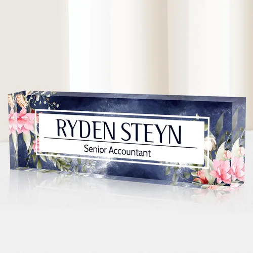 Vista 32 de Placa de identificación para escritorio, placa de nombre de escritorio personalizada, accesorios de escritorio de oficina acrílicos, regalos A