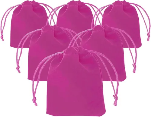 Vista 14 de TopTie 50 bolsas de terciopelo, 2.8 x 3.6 pulgadas, bolsas con cordones para manualidades, bolsas de joyería para bodas, fiestas y festivales