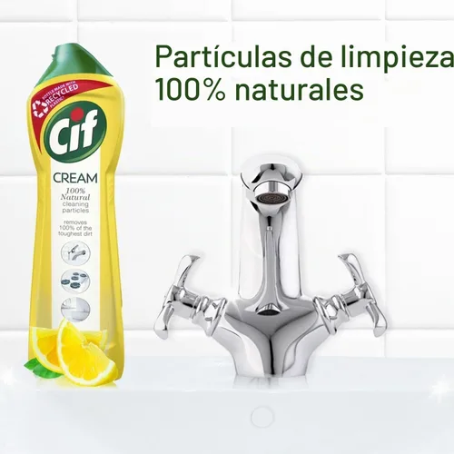 Vista 4 de Cif Crema Limón 500 Ml (Pack De 4)