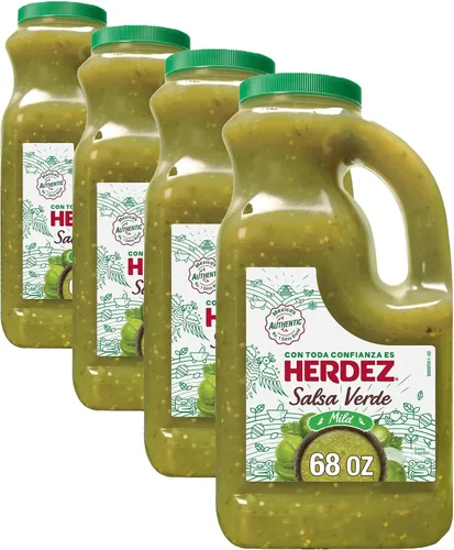 Vista 9 de Salsa Verde HERDEZ, suave, jarra de 68 oz – Salsa verde de tomatillo para tacos, enchiladas y salsas para mojar