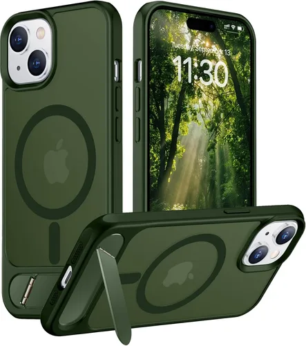 Vista 133 de Funda para iPhone 11 con compatibilidad magnética, [Soporte invisible incorporado][Compatible con MagSafe]