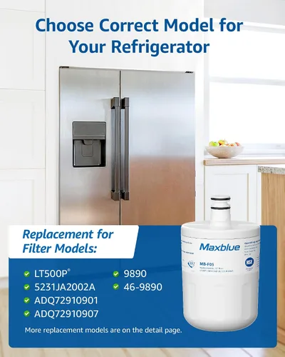 Vista 2 de Maxblue Filtro de agua para refrigerador 5231JA2002A, repuesto para LG® LT500P®, ADQ72910911, GEN11042FR-08, LFX25974ST, ADQ72910901, ADQ72910907