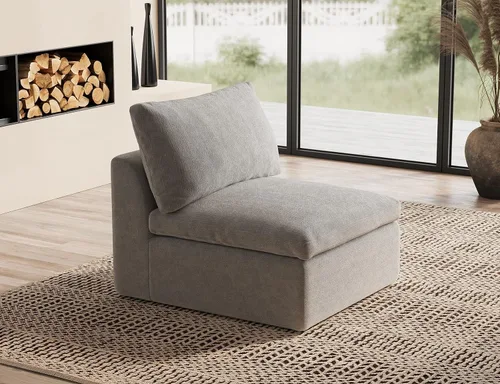 Vista 28 de ohllob Sofás seccionales Cloud de 110 pulgadas para sala de estar, sofá deshuesado en forma de L con otomana, sofá modular de 3 plazas, color negro