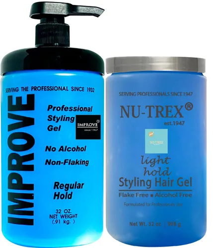 Vista 2 de Improve Gabel's Styling Gel Blue Regular Hold (32 oz /2 lb) Bomba central Authentic Gabel's Manufacturer Direct tiene el logotipo de Gabel