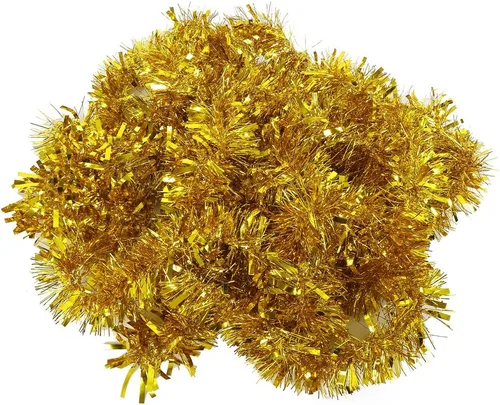 Vista 2 de DECORA - Guirnalda de espumillón para decoración de árbol de Navidad, bodas, cumpleaños, etc.