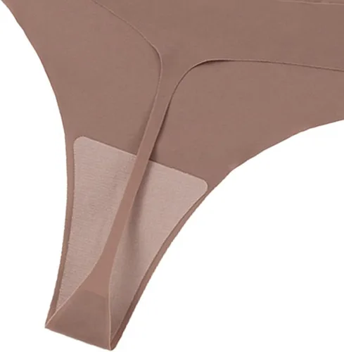 Vista 2 de Aliciga Hot Girls Sexy Low Waist Panty Underwear Bikini Seamless Thongs Underwear Solid Nylon Ice Silk Panties for Women