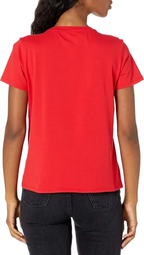 Vista 2 de Tommy Hilfiger Camiseta de rendimiento para mujer, camisetas gráficas de algodón ligero