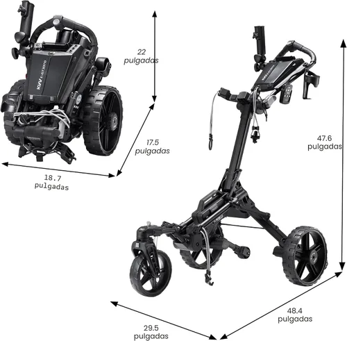 Vista 9 de KVV Electric Golf Push Cart with Remote Control, Super Compact and Lightweight Electric Golf Cart,Smallest Folding Size Electric Golf Cart, Suitable