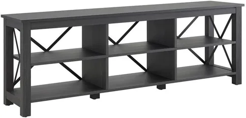 Vista 22 de Henn&Hart Soporte rectangular de TV para televisores de hasta 55 pulgadas en blanco, soportes de TV para la sala de estar