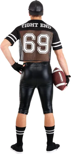 Vista 3 de Disfraz de jugador de fútbol para adultos, uniforme de fútbol para Halloween, cosplay y fiestas temáticas deportivas