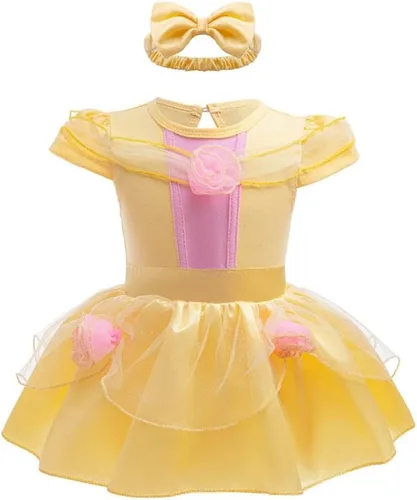 Vista 57 de Dressy Daisy Disfraz de princesa para bebé, disfraz de tutú de tul para cumpleaños, Halloween, traje con diadema