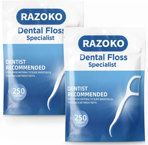 Vista 7 de RAZOKO Estuche portátil de hilo dental, almacenamiento de 10 púas de hilo dental en caja, dispensador de púas de hilo dental para limpieza