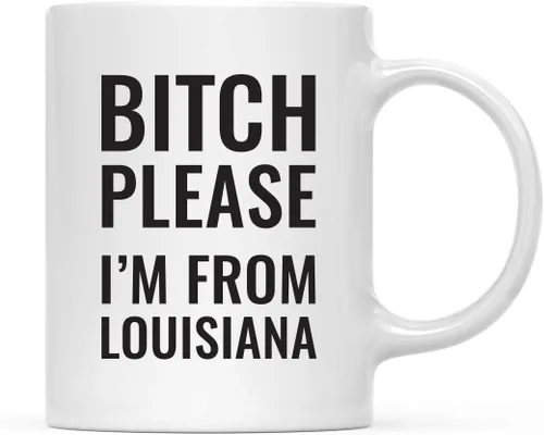 Vista 18 de Andaz Press Taza de café de 11 onzas, regalo de broma, Bitch Please I'm from Alabama, paquete de 1, incluye caja de regalo, divertidas ideas