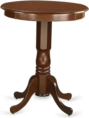 Vista 7 de East West Furniture EDT-BLK-TP Eden - Mesa de comedor redonda con base de pedestal, 30 x 30 pulgadas, color negro y cereza