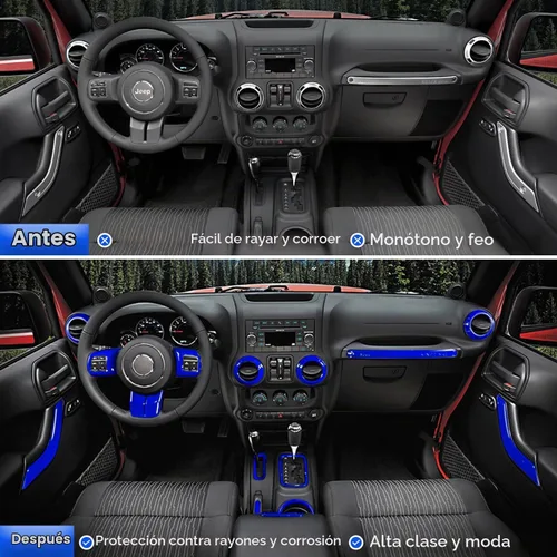 Vista 7 de E-cowlboy Juego completo de 18 piezas de adornos para interior de auto, kit de adornos para interior de auto
