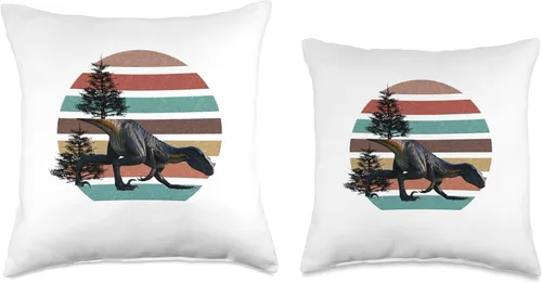 Vista 3 de Giganotosaurus Retro T rex - Cojín prehistórico para el Día del Padre