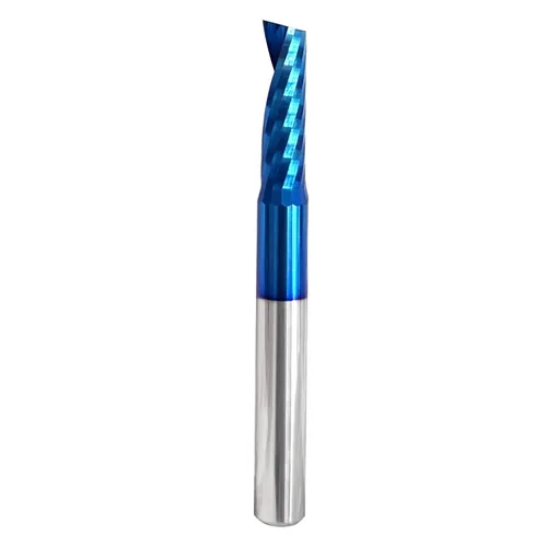 Vista 17 de Fresa de extremo CNC de carburo sólido con corte en O, diámetro de corte de 1/4 de pulgada, extra largo, 3 brocas individuales de 0 flautas