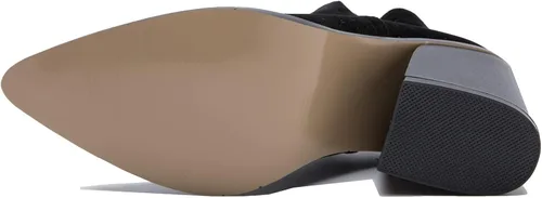 Vista 6 de DADAWEN - Botines de gamuza para mujer con cremallera lateral y tacón alto