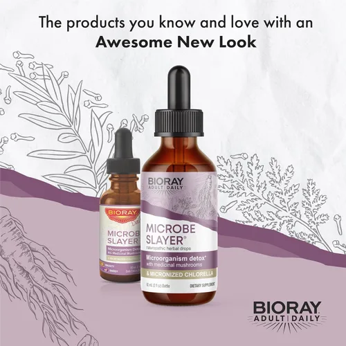 Vista 3 de BIORAY Daily Microbe Slayer - 2 onzas líquidas - Promueve el equilibrio de los microbios intestinales y nutre el hígado - Sin OMG, vegetariano, sin