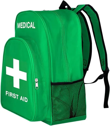Vista 6 de Bolsas de primeros auxilios Mochila vacía Bolsa médica vacía para botiquines de primeros auxilios Pack Emergencia Camping Ciclismo Viaje Coche, Verde