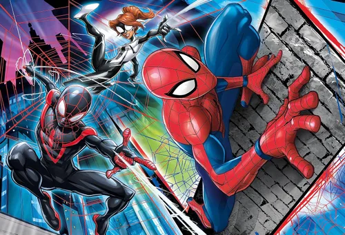 Vista 2 de Clementoni 24497 Clementoni-24497-Supercolor Puzzle-Spiderman-24 piezas maxi, multicolor