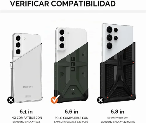 Vista 2 de URBAN ARMOR GEAR UAG Monarch - Funda para Galaxy S22 Plus, color negro Monarca - Negro