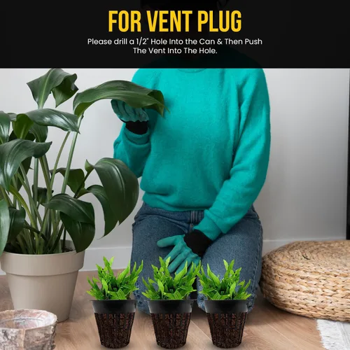 Vista 8 de KP Kool Products 2 pulgadas – Combo 25 – Macetas de red para plantas de interior y exterior – Pequeñas macetas de plástico para hidroponía – Cesta