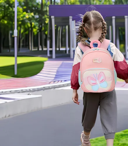 Vista 9 de CAMTOP Linda mochila para niños pequeños, bolsa escolar de animales de dibujos animados en 3D para niñas, niños, guardería de viaje, 90256 Mariposa