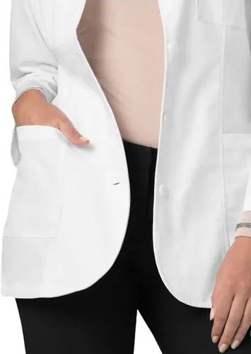 Vista 6 de Adar - Abrigos de laboratorio universales para mujer, corte princesa, 30 pulgadas, abrigo de laboratorio