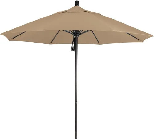 Vista 17 de California Umbrella ALTO908117-5410 Venture Series - Sombrilla comercial para patio, 9 pies redonda, color azul aire Sunbrella