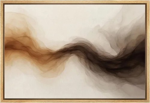 Vista 43 de SIGNLEADER Lienzo enmarcado para pared, pinos resistentes en acantilado, árbol de montaña en tono sepia, ilustración de paisaje, arte moderno