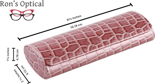 Vista 32 de Ron's Optical Clamshell - Funda rígida para lentes de lectores de marcos pequeños a medianos para mujeres y hombres