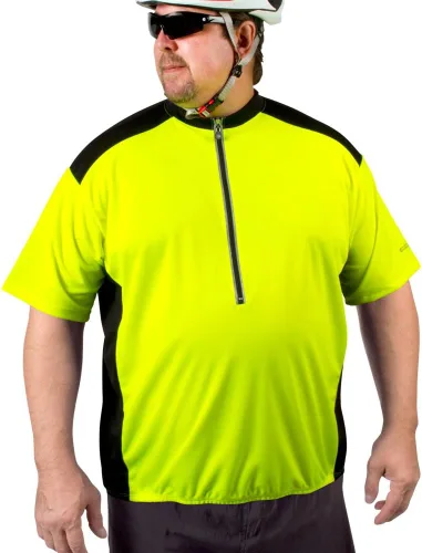 Vista 2 de AERO TECH DESIGNS BIG - Maillot de ciclismo colosal para hombre Jersey relajado y holgado Fabricado en Estados Unidos Amarillo Neón