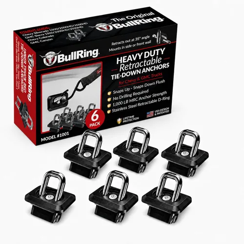 Vista 10 de Bull Ring 1001 XT para chevy GMC/Silverado/Sierra 2007-2017, Colorado/Canyon 2015-2017. Enganche retráctil para paneles laterales de cajas